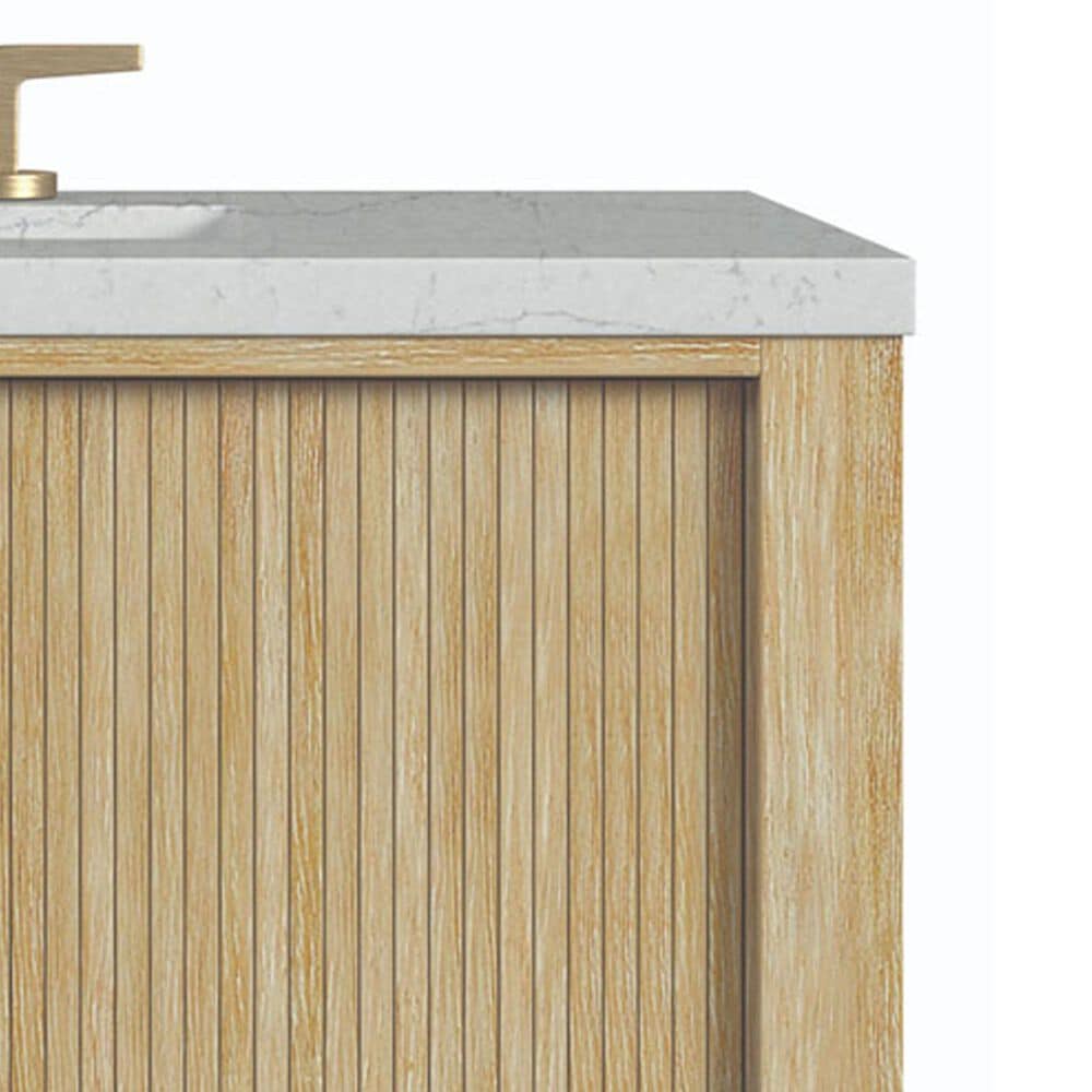 James Martin Vanities Marigot 72" Double Bathroom Vanity in Sunwashed Oak with 3 cm Eternal Jasmine Pearl Quartz Top, Rectangular Sinks and FreePower Wireless Charger, , large