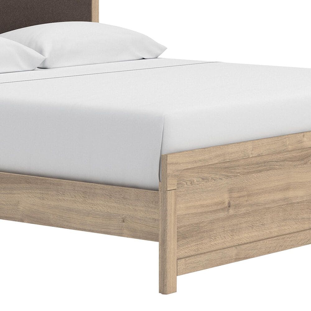 Ashley Kinlanni King Upholstered Platform Bed in Tan, , large
