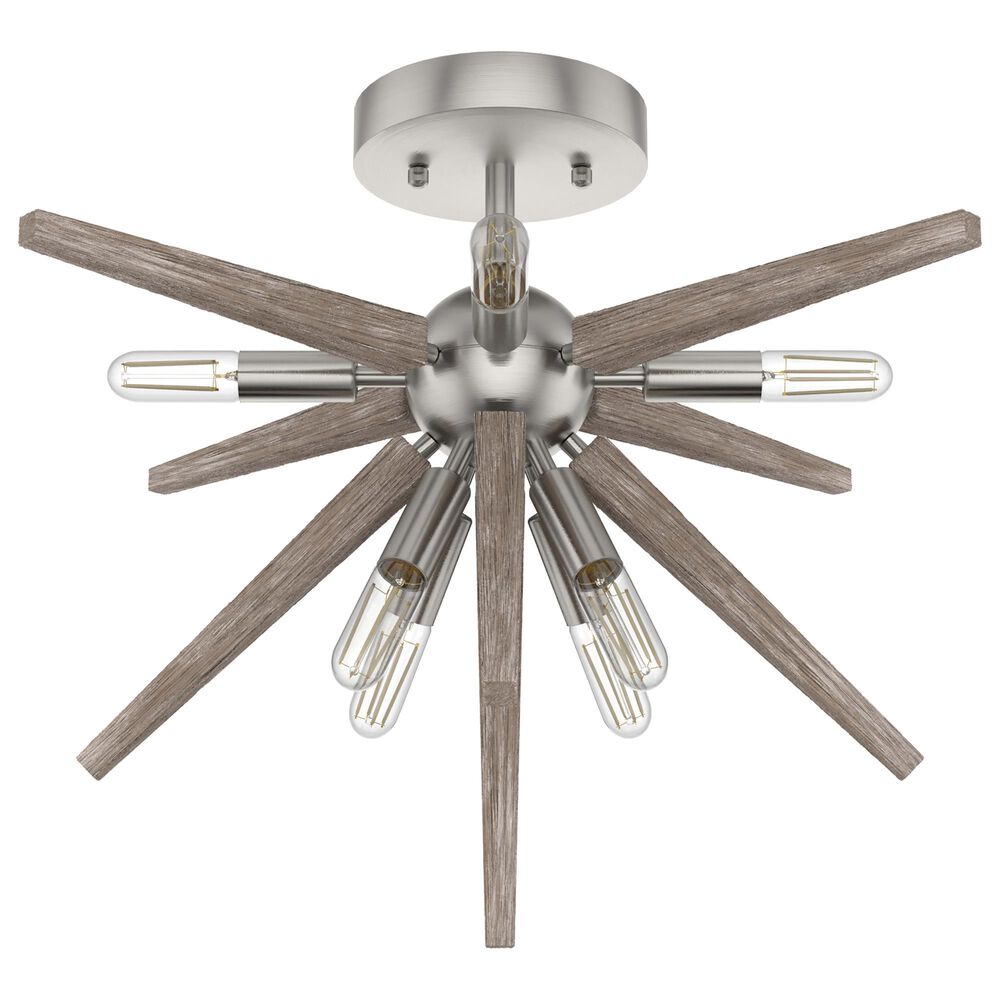 Hunter Jupiter Star Semi-Flush Mount in Brushed Nickel, , large