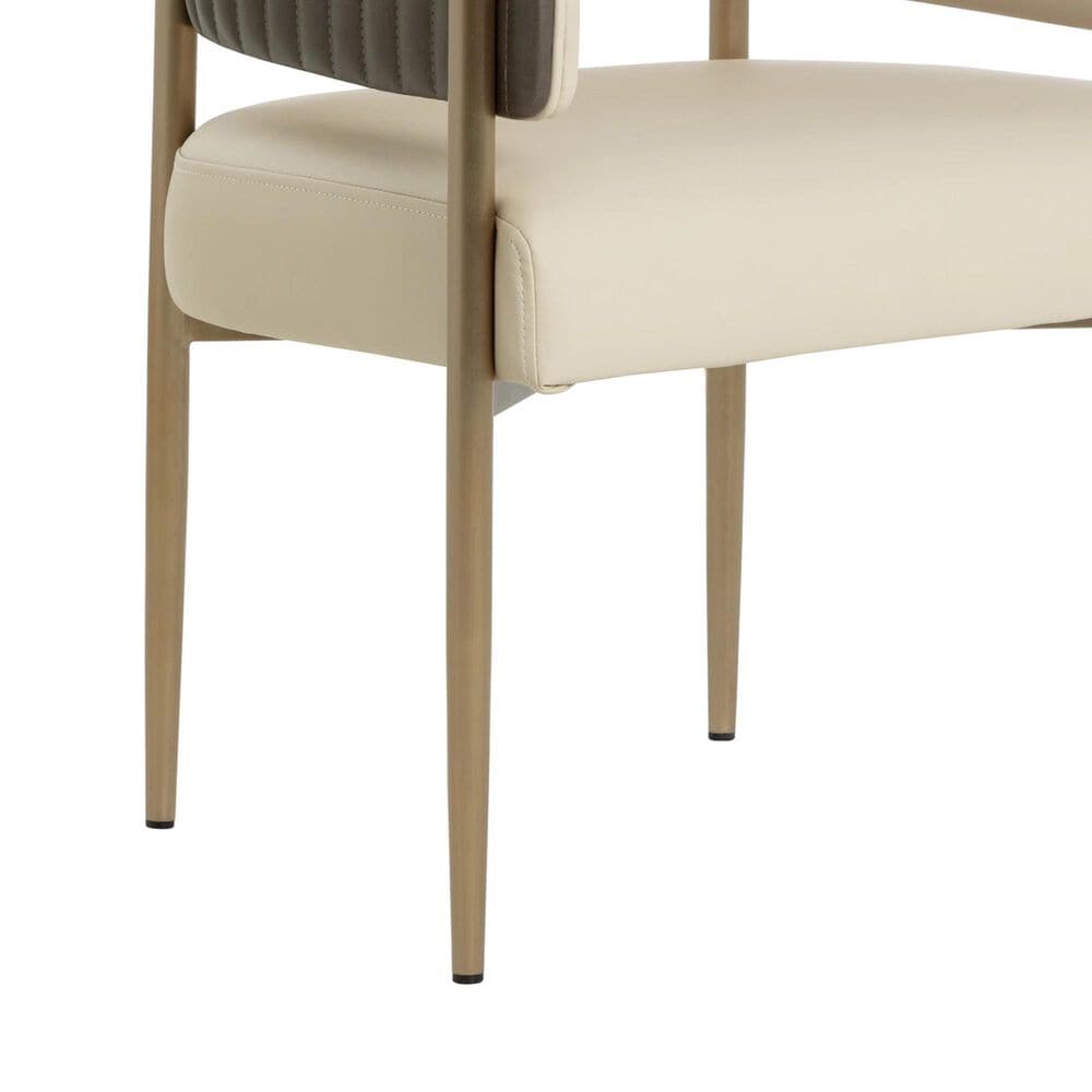 Club Collection By Sunpan Tova Arm Chair in Dillon Cream and Bravo Ash, , large