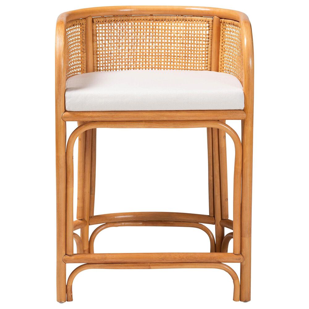 Baxton Studio Aria Counter Stool in Light Honey, , large