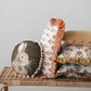 Creative Coop Cozy 18" Square Floral Throw Pillow with Mustard Velvet Ruffle in Multicolor, , large