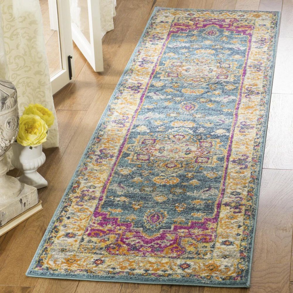 Safavieh Madison MAD202M-28 2&#39;3&quot; x 8&#39; Blue Runner, , large