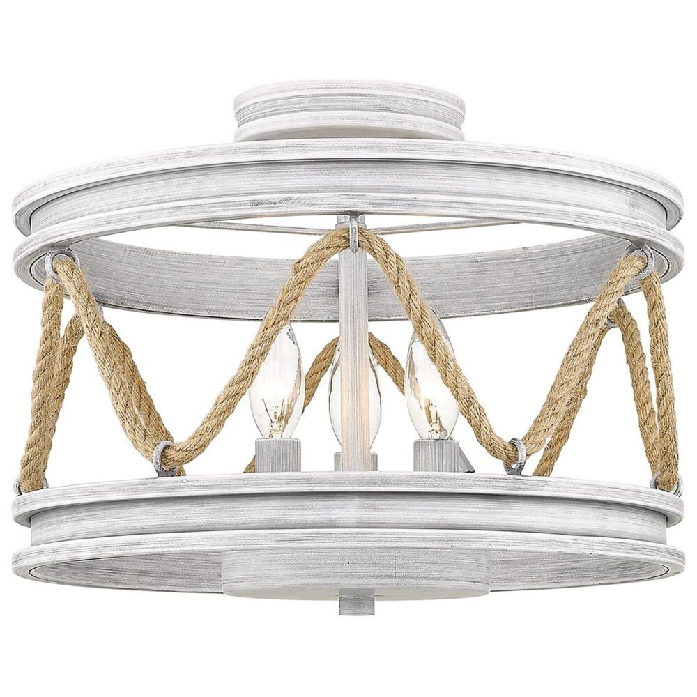 Golden Lighting Chatham Semi-Flush in Silver/Gray Driftwood, , large