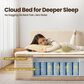HOMLUX Plush Queen Mattress with Beige Headboard, , large