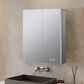 Lexora Home Corsica 24" x 32" LED Mirror Medicine Cabinet with Defogger in Aluminium, , large