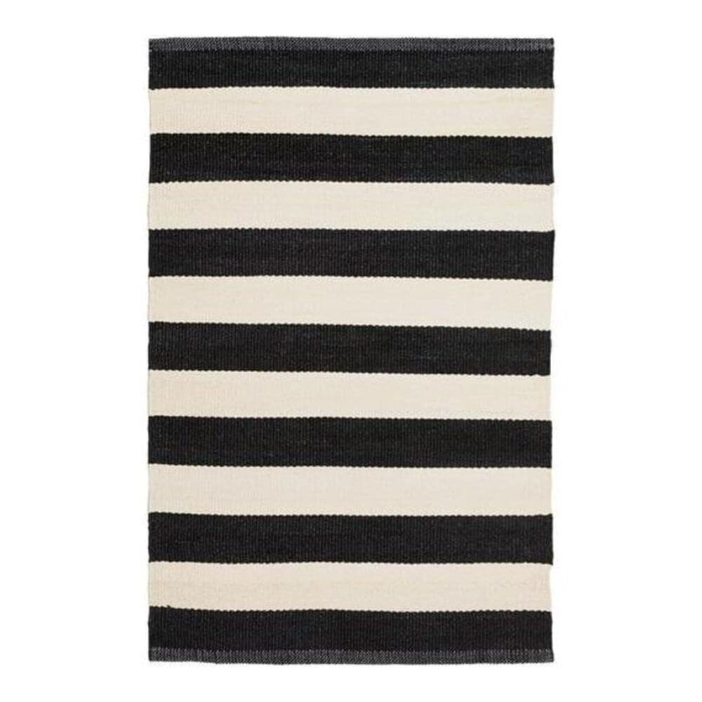 Surya Picnic PIC-4005 2" x 3" Black/Cream Scatter Rug, , large
