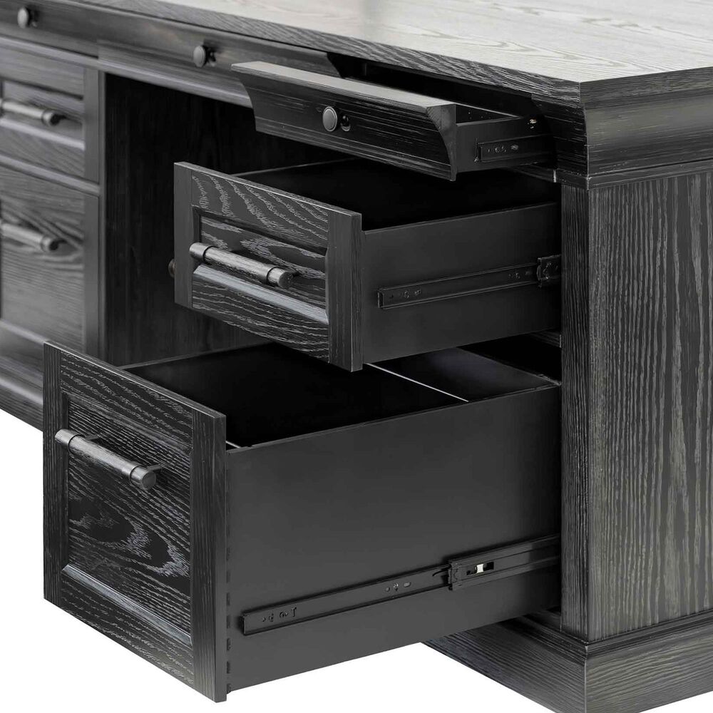 Wycliff Bay Willow Lane Double Pedestal Executive Desk in Ebony Black, , large