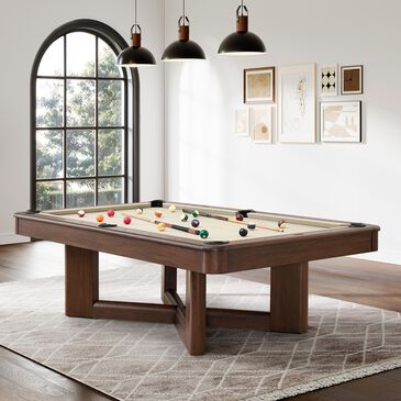 Imperial Ashford 8" Pool Table in Dark Walnut Finish and Khaki Felt Cloth , , large