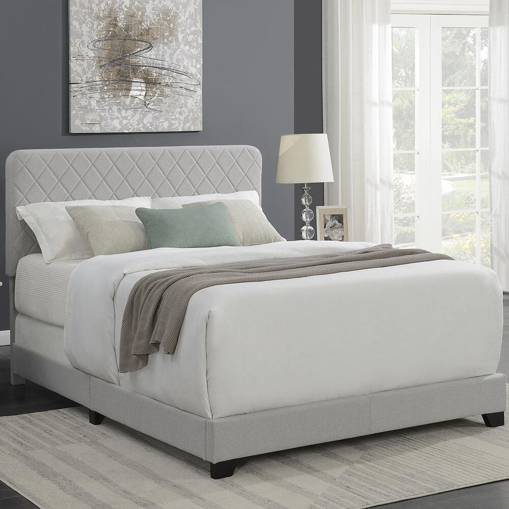 Accentric Approach Accentric Accents Benton Queen One Box Bed in Silver, , large