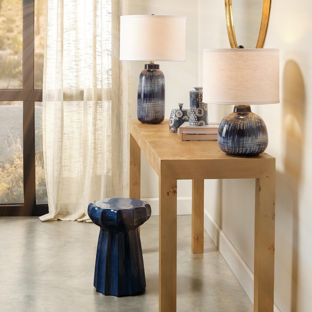 Splendor Living Glenhurst Table Lamp in Blue and White, , large