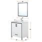 Lexora Home Ziva 30" Single Bathroom Vanity in White with 2 cm White Cultured Marble Top and Rectangular Sink, , large