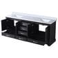 Lexora Home Dukes 80" Double Bathroom Vanity in Espresso with 2 cm White Cultured Marble Top and Rectangular Sinks, , large