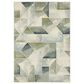 Oriental Weavers Branson Geometric Prisms 1"10" x 7"3" Blue and Green Runner, , large