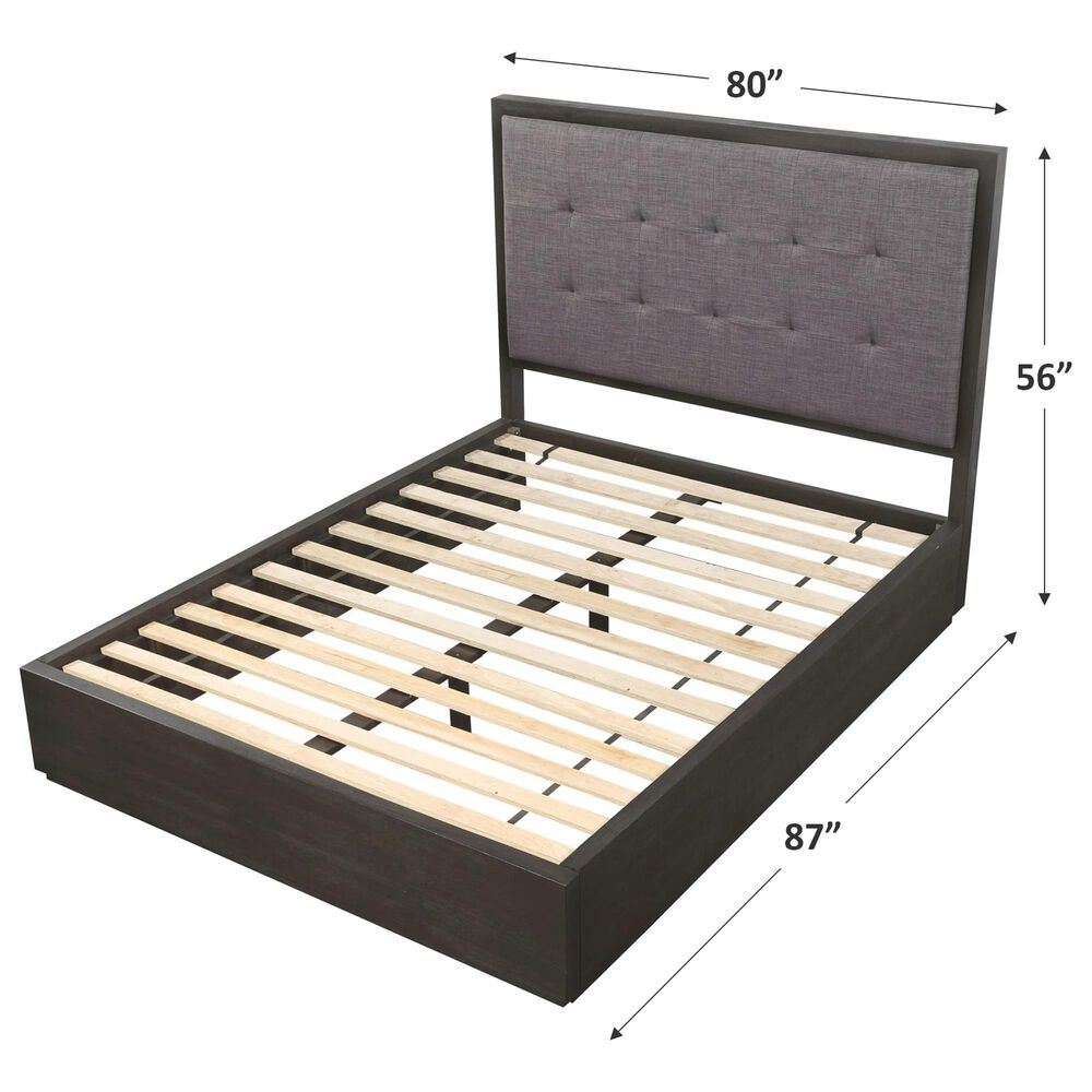 Urban Home Oxford King Platform Bed in Basalt Gray, , large