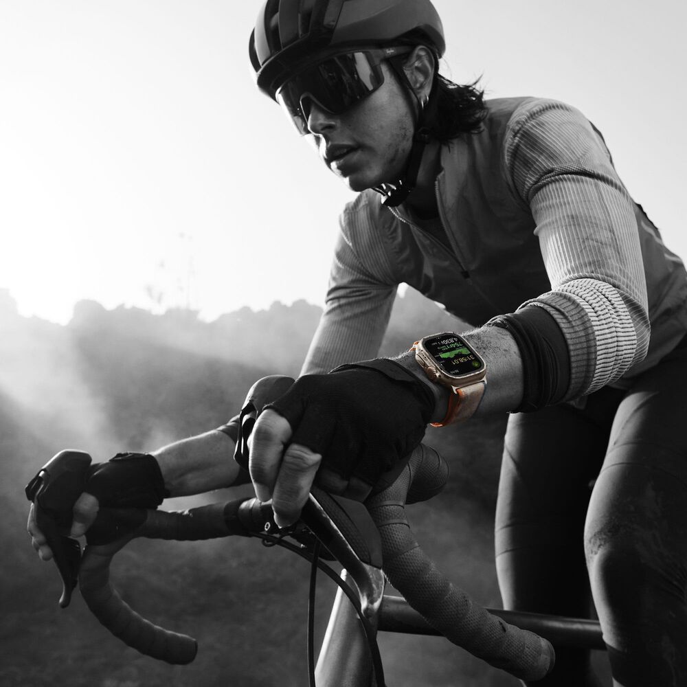 Apple Watch Ultra 2 GPS Cellular 49mm Titanium Case and Olive Alpine Loop Band - Small with 1-Year AppleCare+, , large