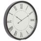 Maple and Jade 20" Decorative Wall Clock in Matte Black and White, , large