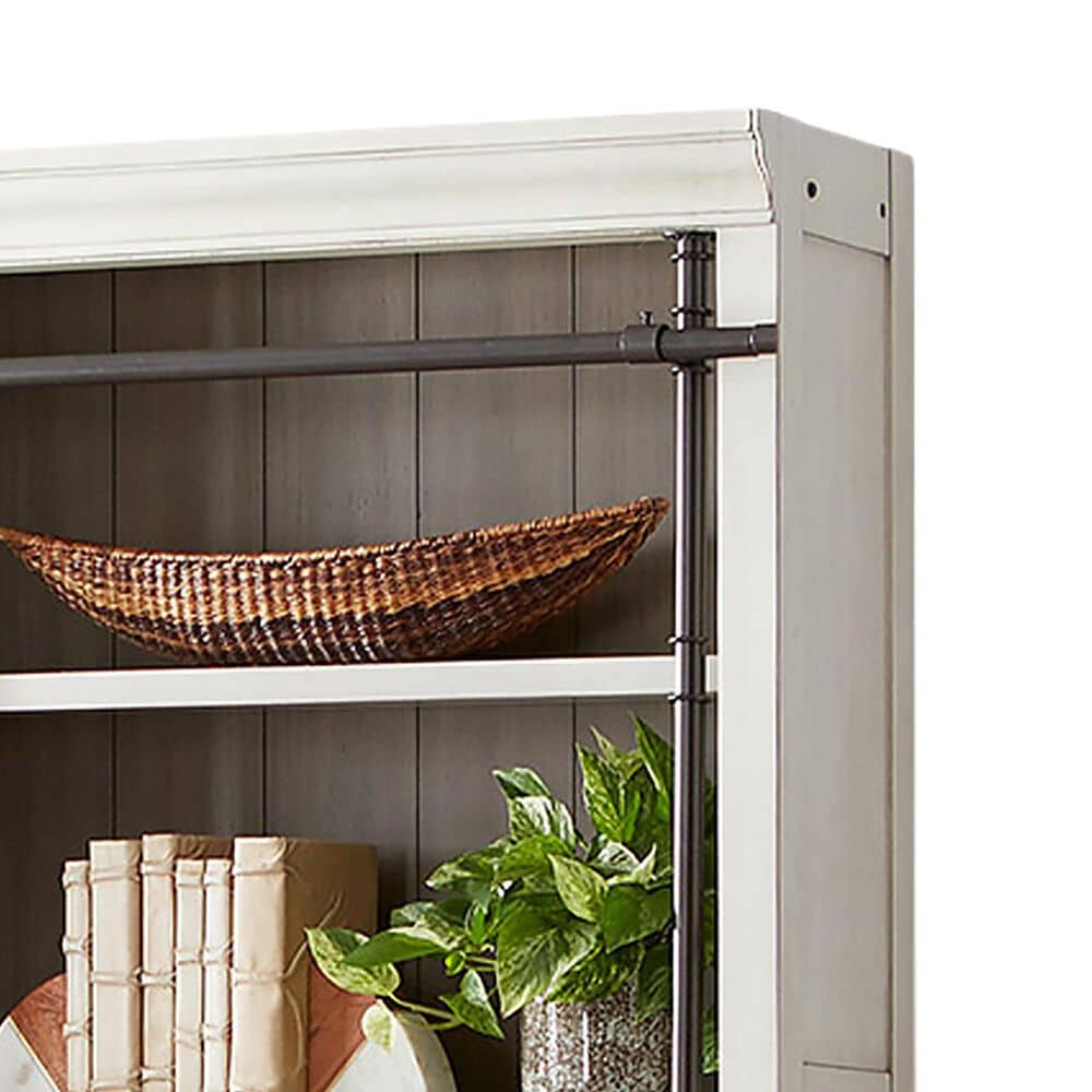 Wycliff Bay Toulouse Bookcase in Aged White and Warm Gray without Ladder, , large