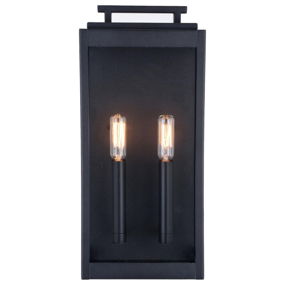 Vaxcel Hampton 2-Light Outdoor Wall Mount in Textured Black, , large