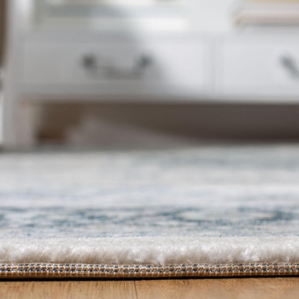 Safavieh Isabella 6&#39;7&quot; Square Cream and Dark Blue Area Rug, , large