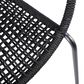 Blue River Snack Outdoor Dining Chair with Rope Seat in Black (Set of 2), , large
