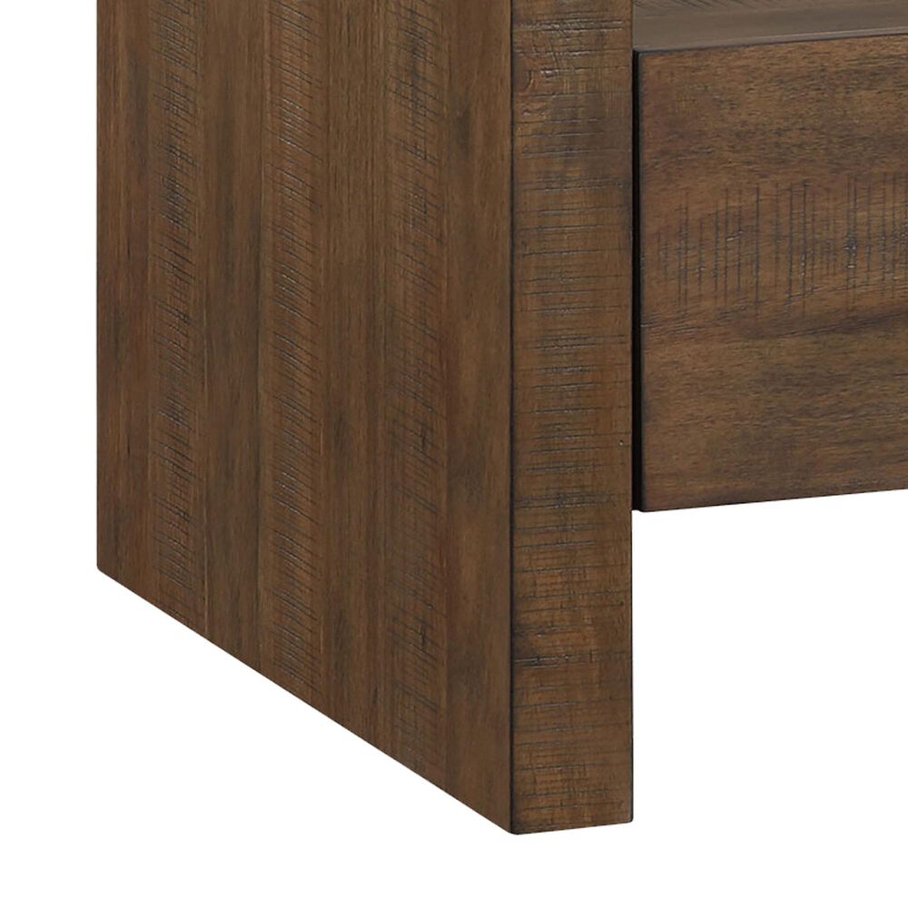 Crystal City Garland Glass Top End Table in Toffee, , large