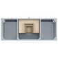 37B Kinsale 48" Single Bathroom Vanity Cabinet in Soft Blue with White Composite Stone Top and Backsplash, , large