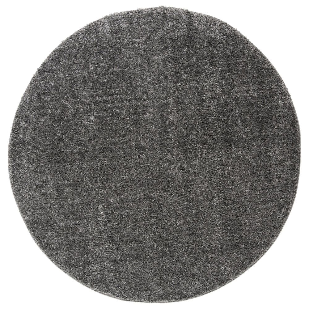 Safavieh August Shag AUG900F 8"6" Round Grey Area Rug, , large