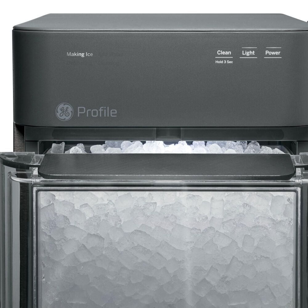 GE Profile Opal 2.0 Nugget Ice Maker in Black Stainless Steel Nebraska Furniture Mart