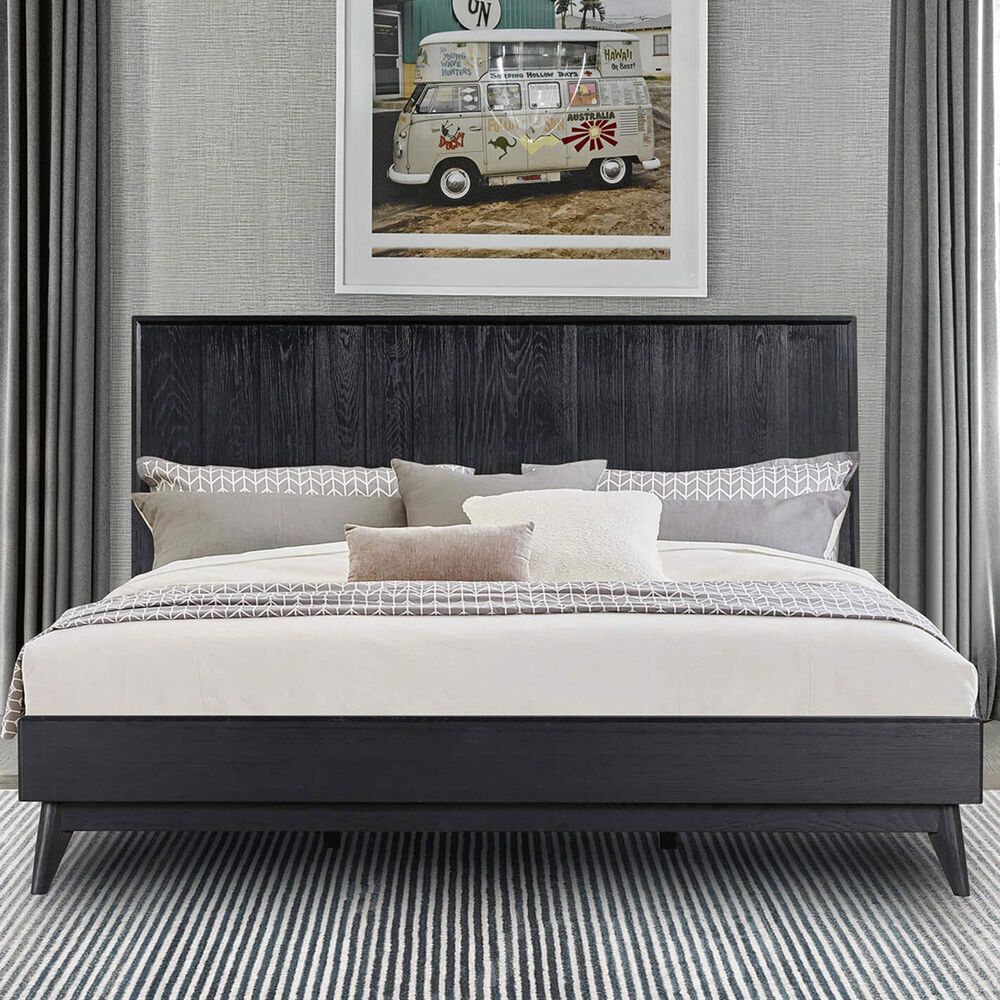 Blue River Carnaby King Platform Bed in Black Brushed, , large