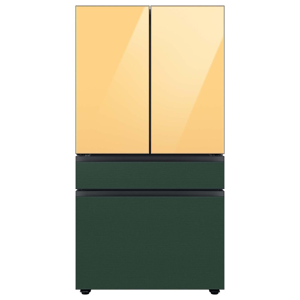 Samsung Bespoke 4-Door French Door Refrigerator Top Panel in Sunrise Yellow Glass, , large