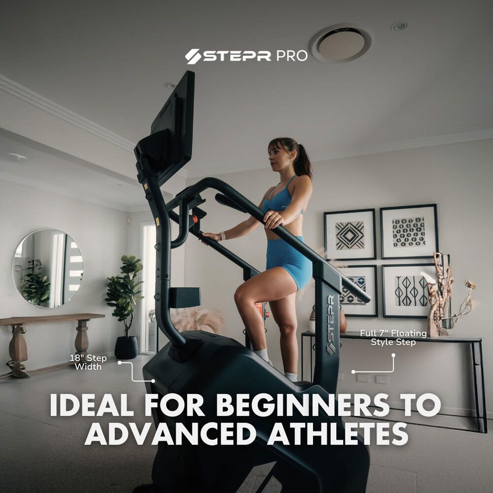 STEPR Pro Plus Stair Climber with 27&quot; HD Touchscreen Console in Black, , large