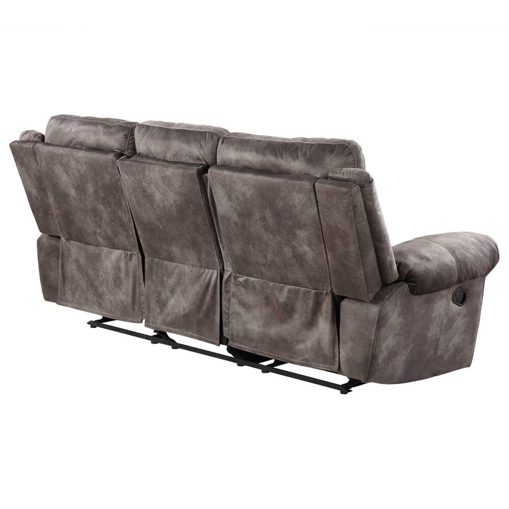 Steve Silver Nashville Manual Reclining Sofa with Drop Down Console in Grey, , large
