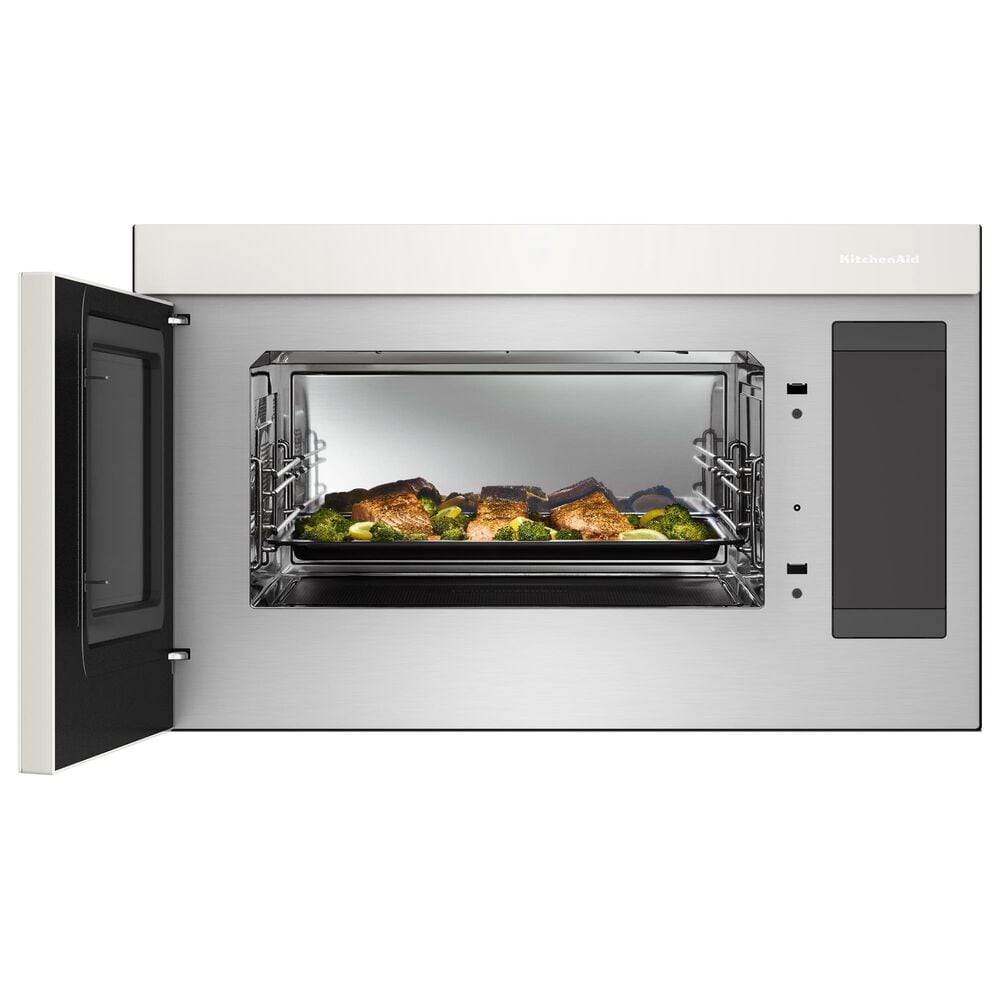 KitchenAid 1.1 Cu. Ft. Multifunction Over-the-Range Microwave Oven with Flush Built-In Design in Porcelain White, , large