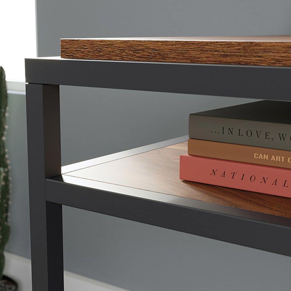 Sauder Nova Loft Writing Desk in Grand Walnut and Black, , large