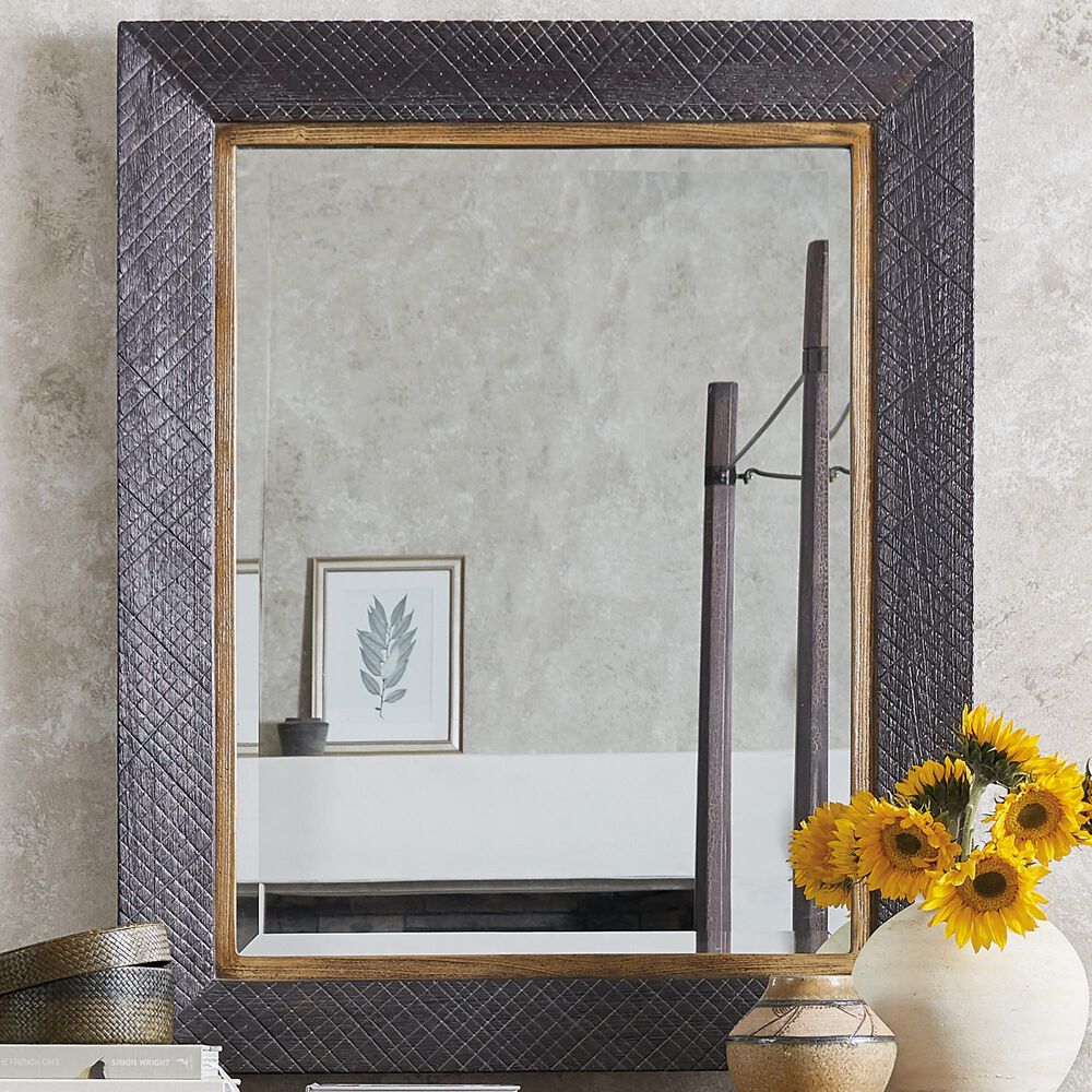 Hooker Furniture Big Sky Portrait Mirror in Furrowed Bark and Vintage Natural, , large