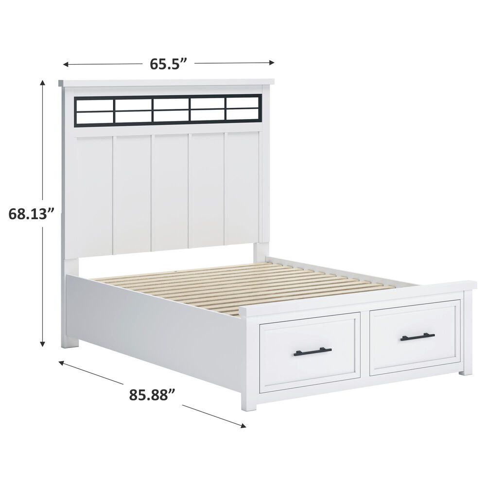 Ashley Ashbryn Queen Storage Bed in White and Natural, , large