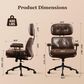 HOMLUX High Back Executive Office Chair with PU Leather in Dark Brown, , large