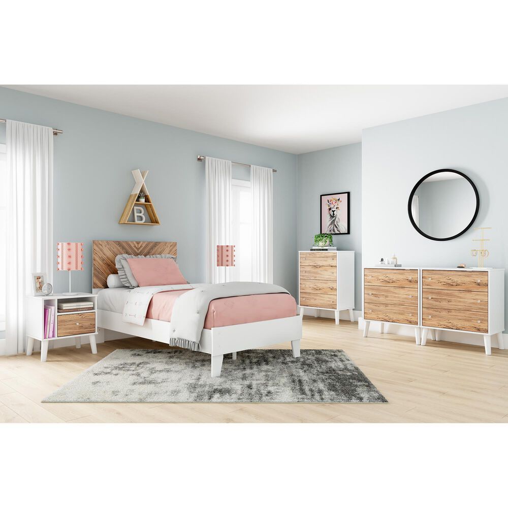 Ashley Piperton Twin Platform Bed in Matte White, , large