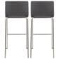 Lumisource Mara Barstool with Grey Cushion in Stainless Steel (Set of 2), , large