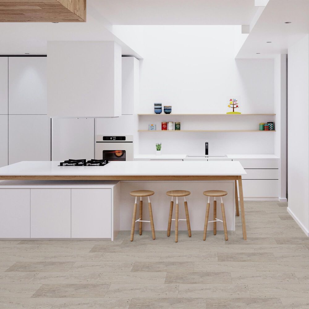 Fuzion SmartDrop Fossil 12&quot; x 24&quot; Luxury Vinyl Tile, , large