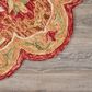 L&R Resources Sinuous Floral Medallion 4" Scalloped Red and Multicolor Area Rug, , large
