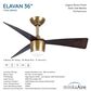 Minka-Aire Elavan 36" Indoor/Outdoor Ceiling Fan with LED Light in Legacy Brass, , large