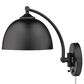 Golden Lighting Rey 1-Light Wall Sconce in Matte Black and Aged Brass, , large