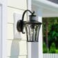Vaxcel Abigail 1-Light Outdoor Motion Sensor Wall Sconce in Textured Black, , large