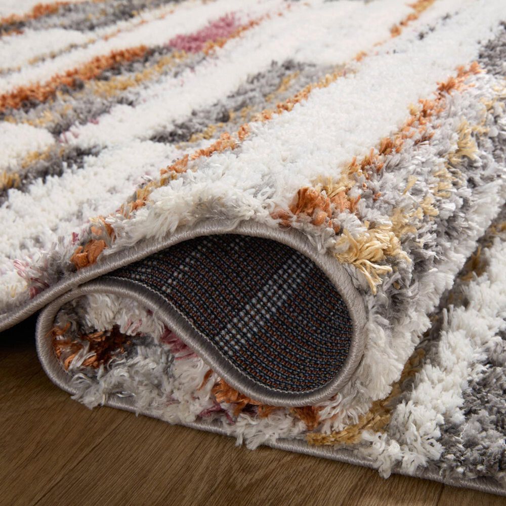 Loloi Levitt Shag 2&#39;3&quot; x 4&#39; Ivory and Sunset Area Rug, , large