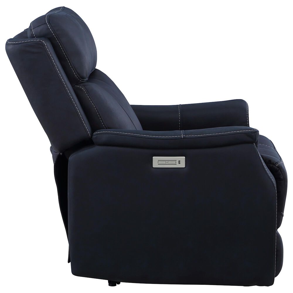 Steve Silver Valencia Dual-Power Recliner in Ocean Blue, , large
