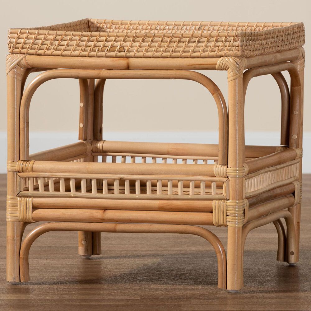Baxton Studio Lombok End Table in Natural, , large