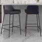 LumiSource Daniella Bar Stool with Charcoal Upholstery in Black (Set of 2), , large