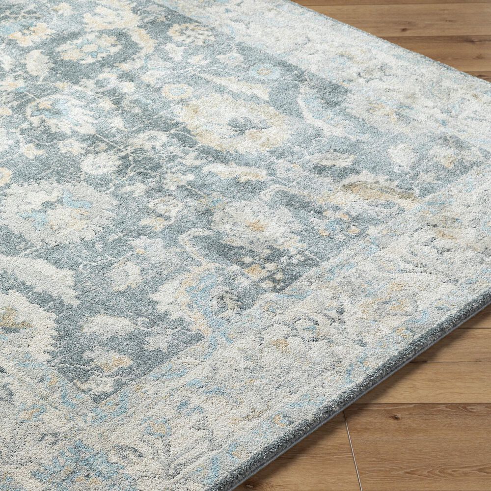 Surya Avellino 5&#39;3&quot; x 7&#39; Light Beige, Gray, Pale Blue, Tan, Deep Teal, Denim and Light Olive Area Rug, , large